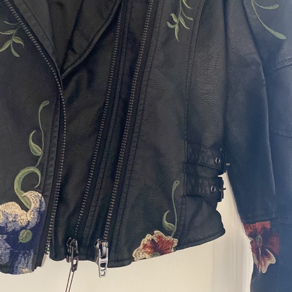 BlankNYC Embroidered Faux Leather Jacket - Picture 5 of 15